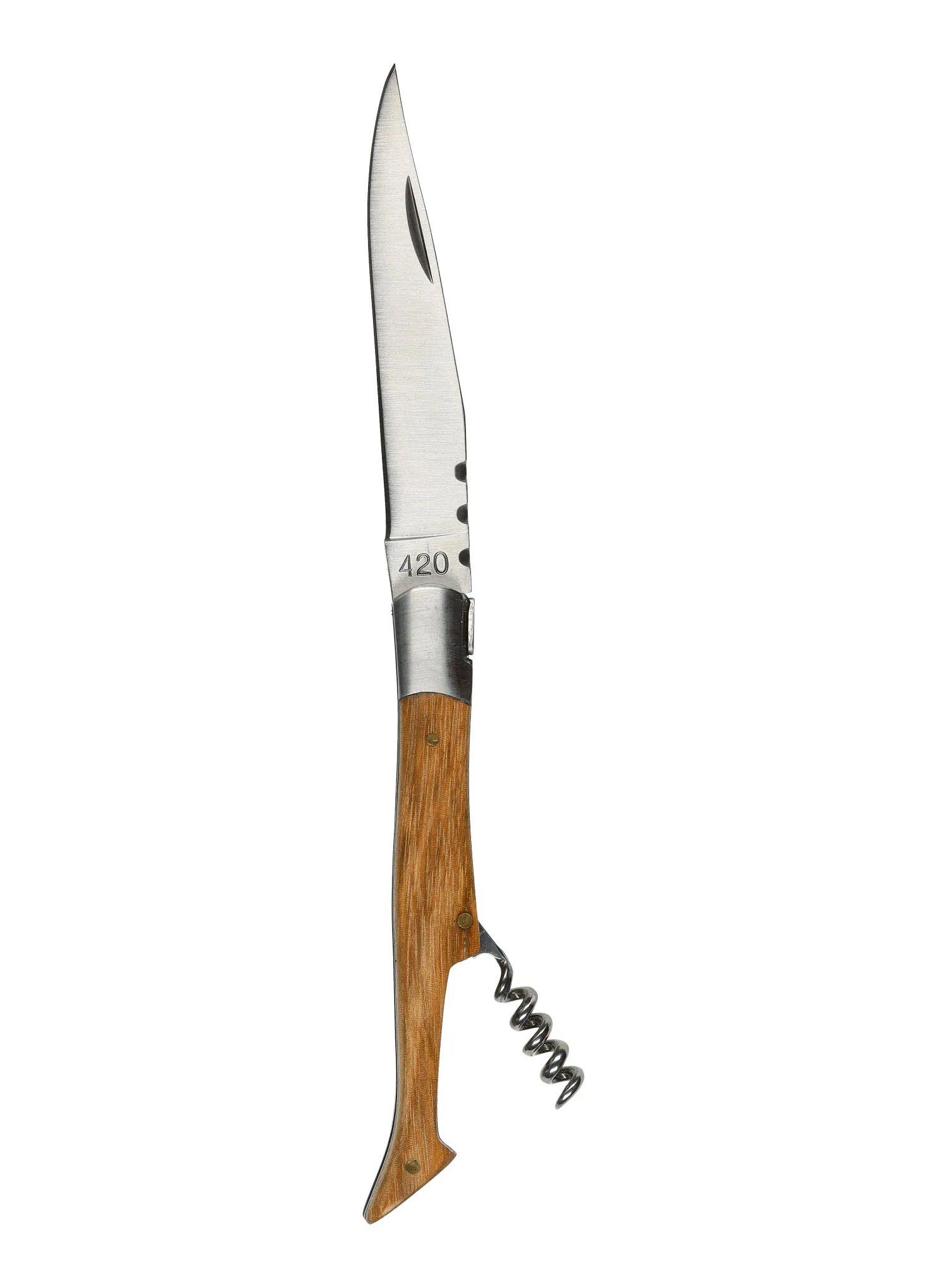 Nóż turystyczny składany Baladeo Tradition 12 cm - zebrano/kork 3/7