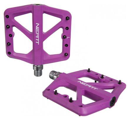 Paar Neatt Composite Flat Pedals 5 Spikes Purple 2/2