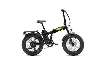 Elektrische compacte fiets / vouwfiets N-VER FOLDING 9.2. 20 inch, zwart-lime