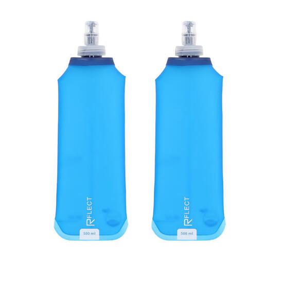 Lot de deux gourdes souples multisport 500 ml