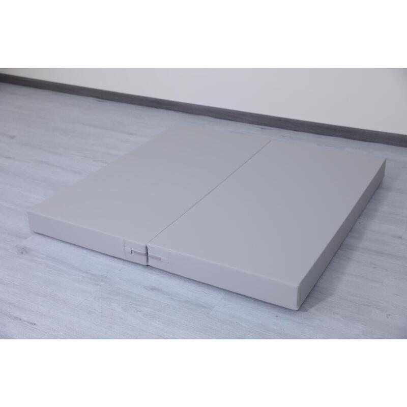 Copii Saltea Gimnastică Pliabilă 2 Secțiuni 120x120x10 cm Satellite Gri