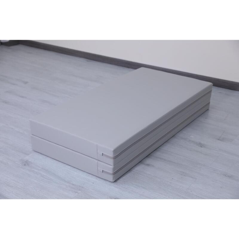 Copii Saltea Gimnastică Pliabilă 2 Secțiuni 120x120x10 cm Satellite Gri