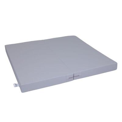 Bambini Materassino Pieghevole 2 Sezioni 120x120x10 cm Satellite Grigio