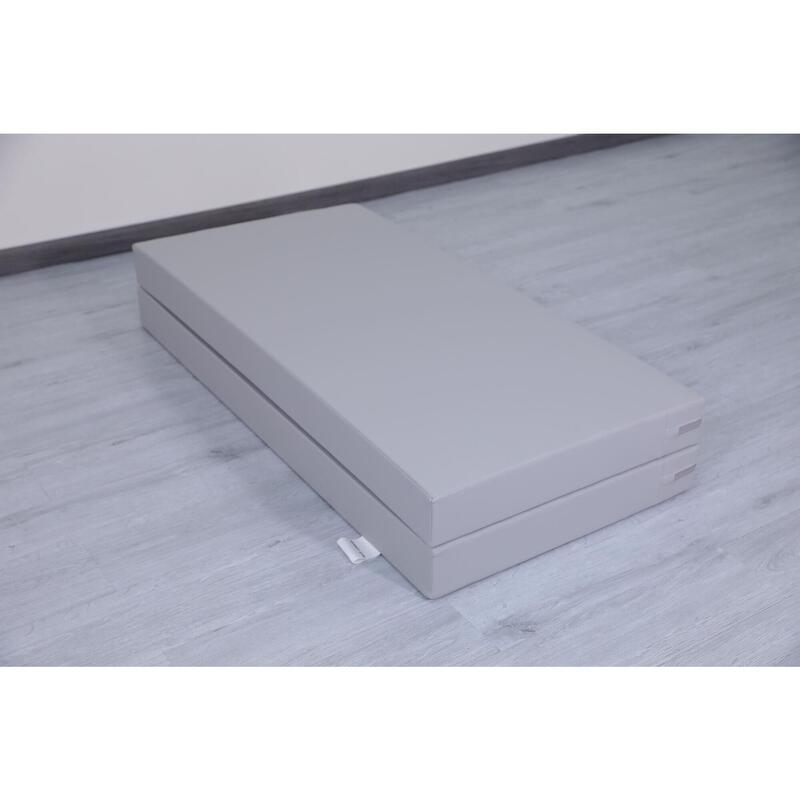 Copii Saltea Gimnastică Pliabilă 2 Secțiuni 120x120x10 cm Satellite Gri