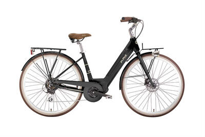 Elektrische stadsfiets e-lite lady 28 inch. zwart
