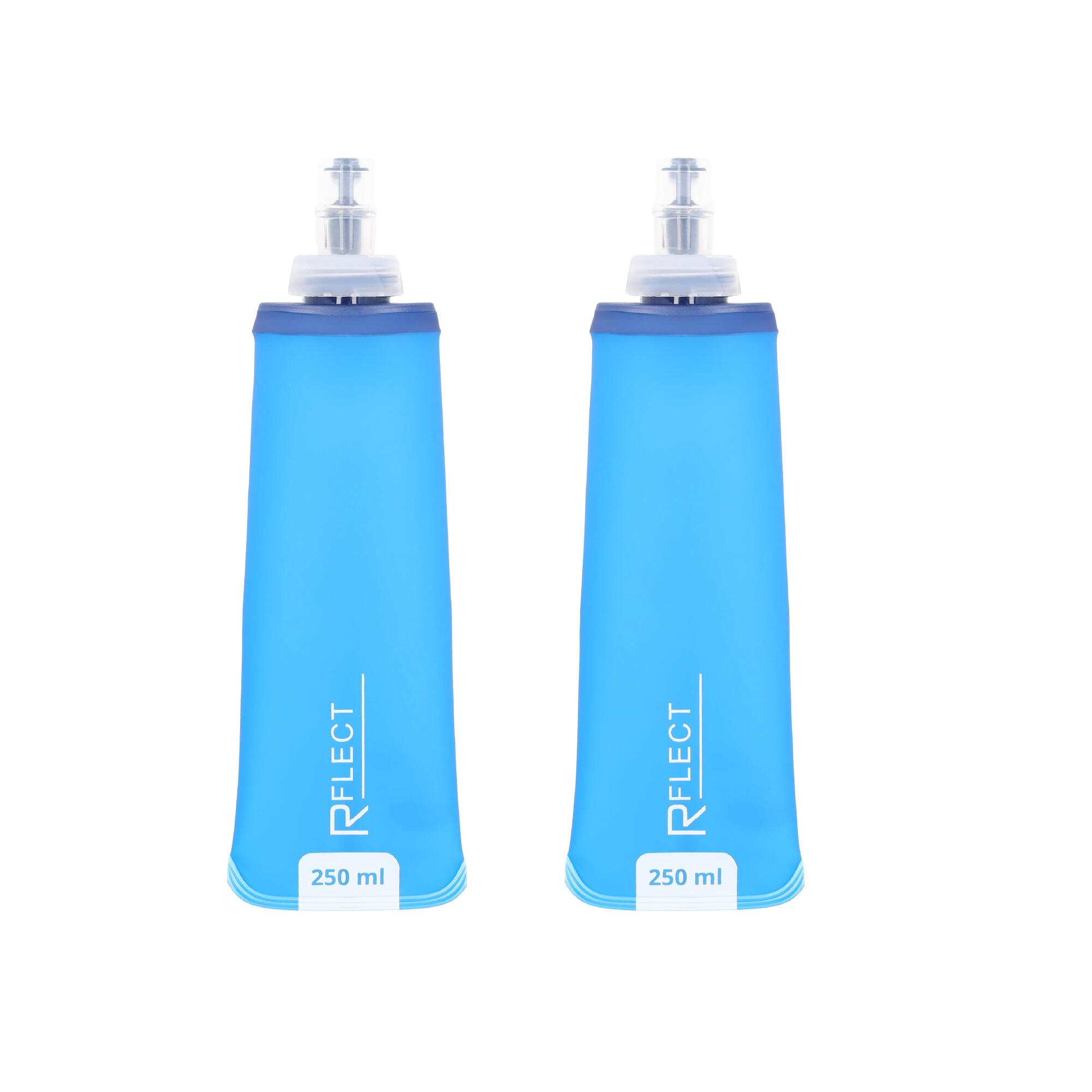 R'Flect - Lot De Deux Gourdes Souples Multisport 250ml - Flasque - Bleu - 250 Ml - Decathlon