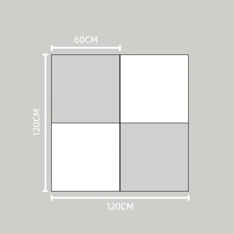 Copii Saltea Gimnastică Pliabilă 4 Secțiuni 150x150x4 cm Satellite Alb/Gri