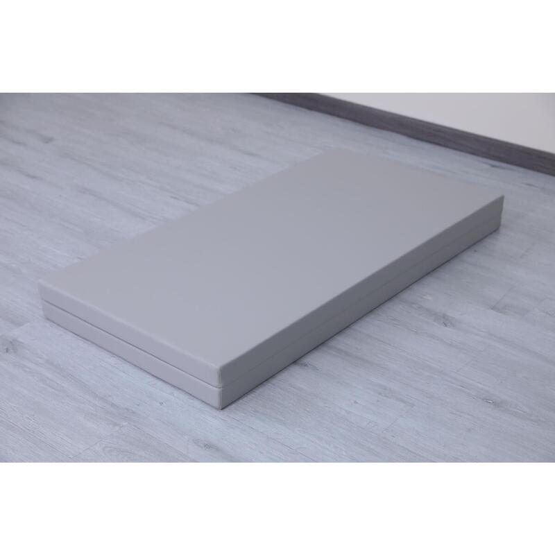 Copii Fitness Saltea Gimnastică Pliabilă 2 Secțiuni 120x120x5 cm Satellite Gri