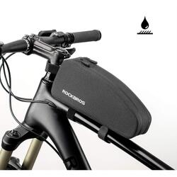 ROCKBROS Sacoche Cadre Vélo VTT Sacoche de Guidon Top Tube Vélo, Noir, 1L