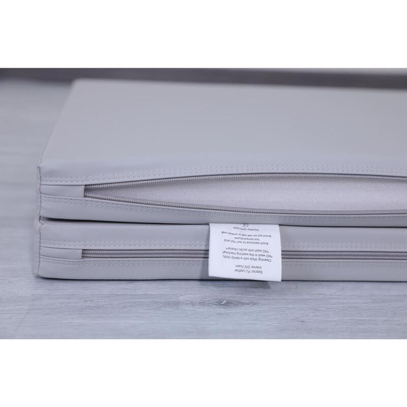Copii Fitness Saltea Gimnastică Pliabilă 2 Secțiuni 120x120x5 cm Satellite Gri
