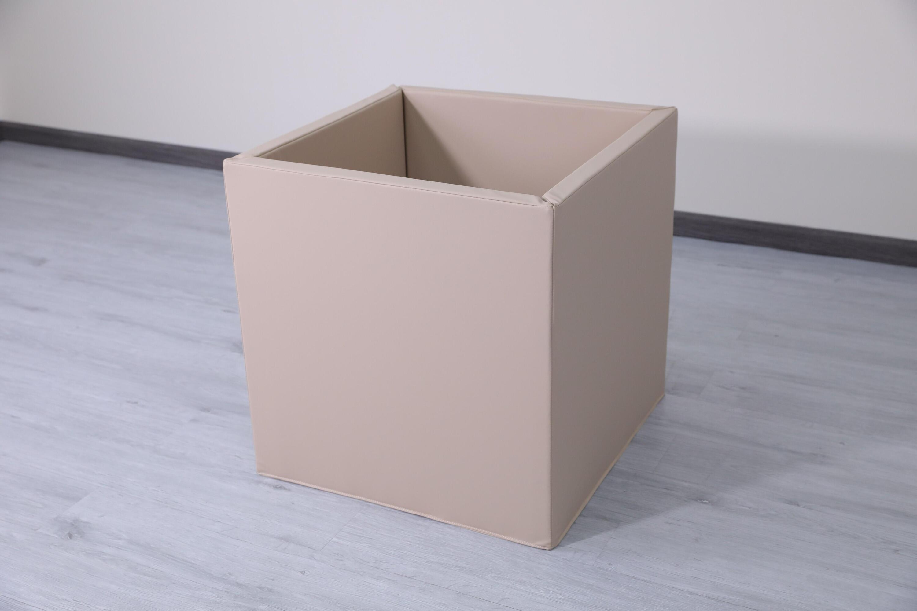 Gymnastikmatratze 2in1 Spielcontainer 240x60x4 cm vierteilig - weiß und beige 3/7