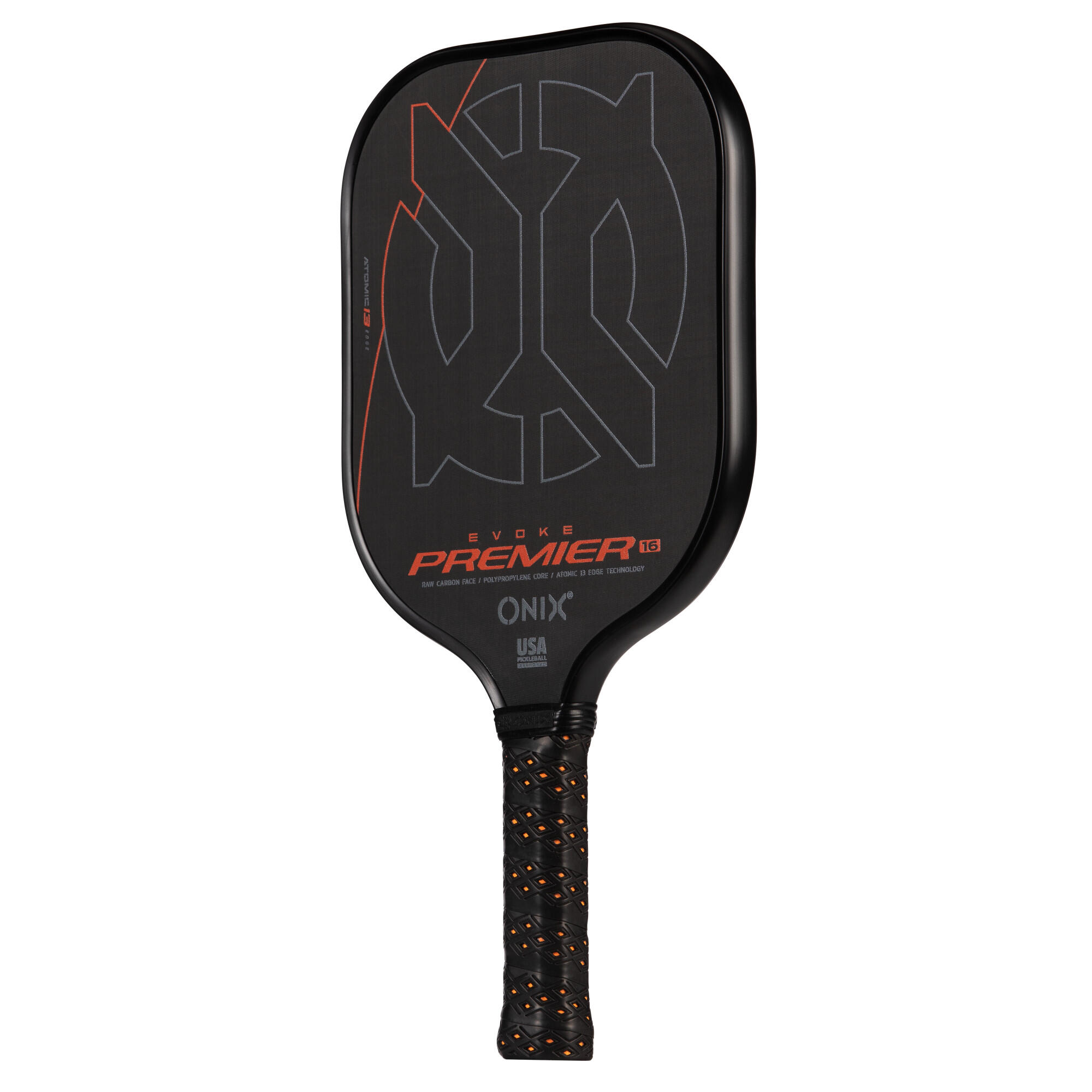 ONIX Pickleball Paddle Evoke Premier Raw Carbon 16 Orange 3/7