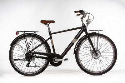Elektrische stadsfiets oliver man 28 inch, zwart