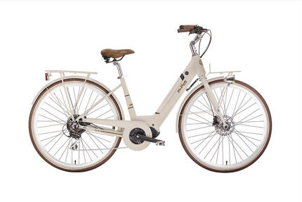 Elektrische stadsfiets E-LITE LADY 28 inch, crème