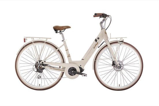 Elektrische stadsfiets E-LITE LADY 28 inch, crème