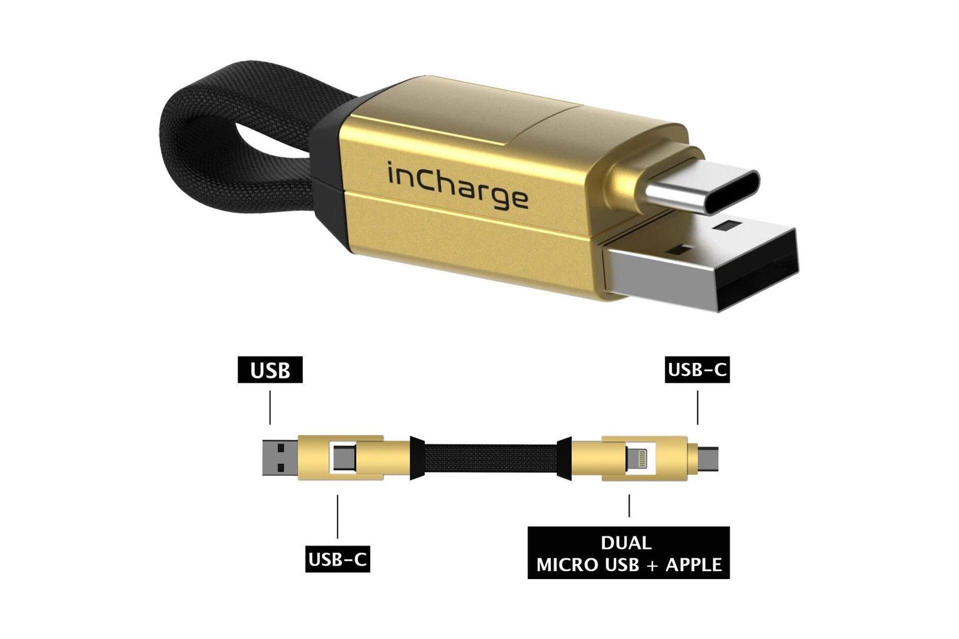 inCharge 6 Cable de carga corto para a.o. iPhone Cable Lightning usb c - 6 en 7/7