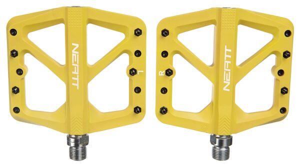 NEATT Neatt Composite Flat Pedals 5 Spikes Yellow