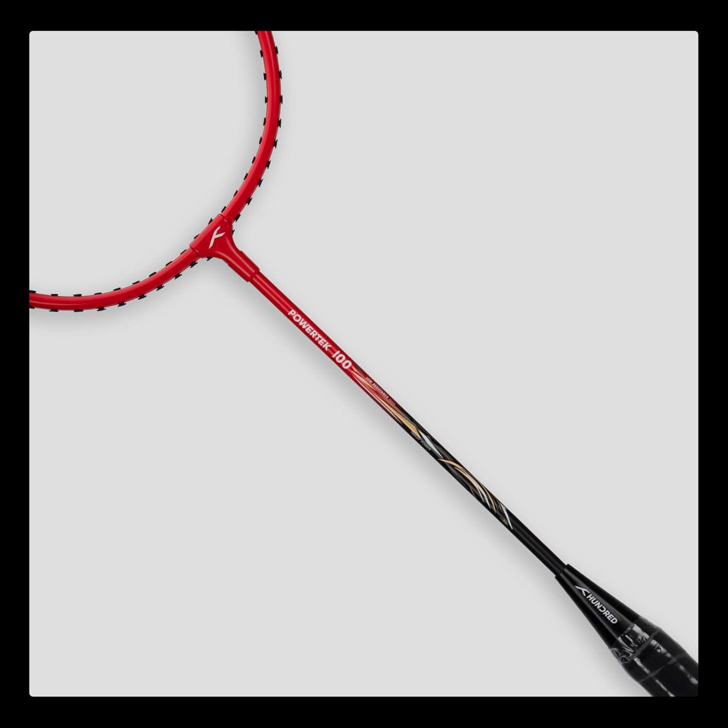 HUNDRED Powertek 100 (Set of 2) Badminton Racquet with Full Cover 6/7