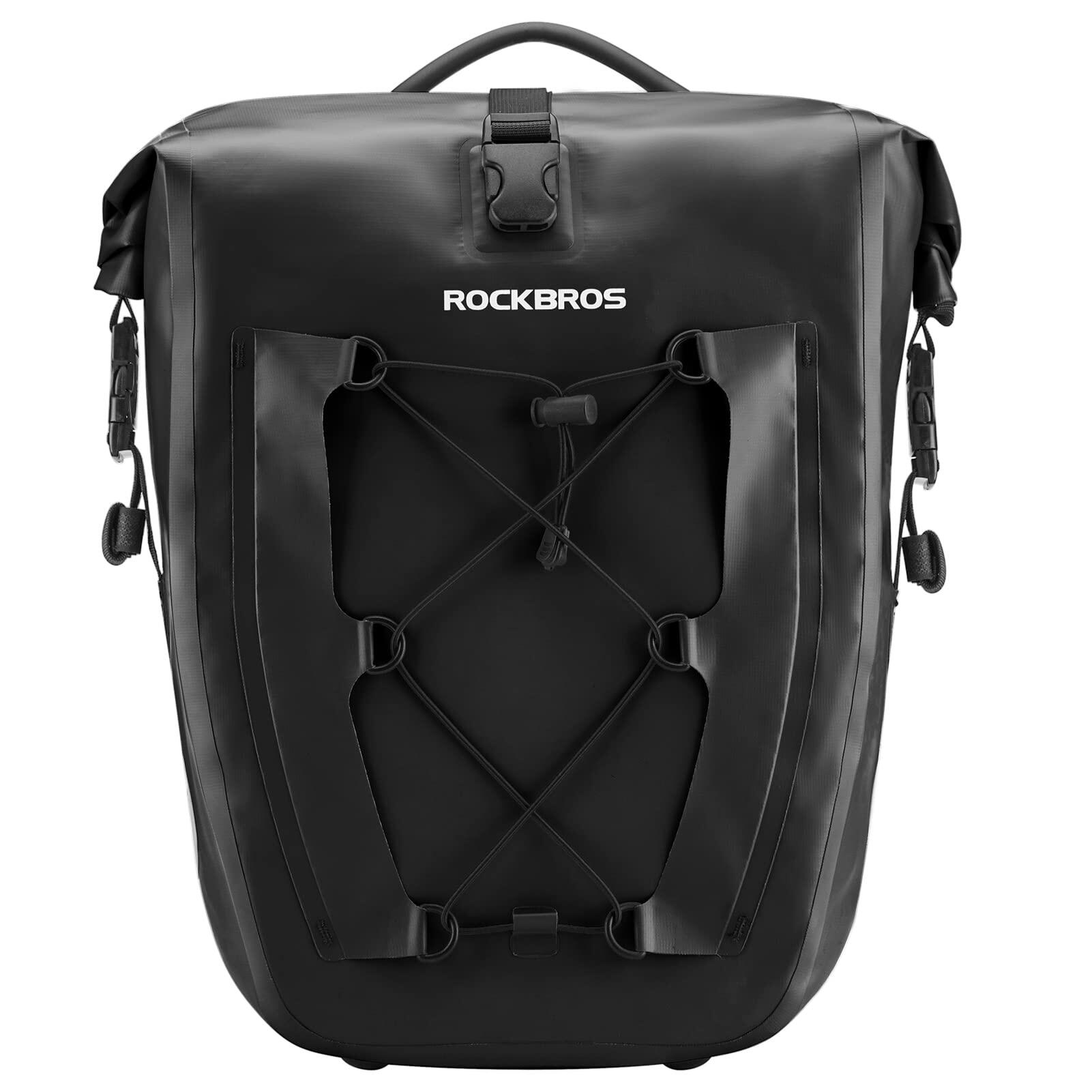 Rockbros - Rockbros Sacoche Vélo Porte-bagage Arrière 25l, 100% Étanche, Noir - Sacoche Vélo - Noir - 25 L - Decathlon