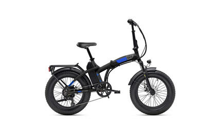 Elektrische compacte fiets / vouwfiets N-VER FOLDING 9.2. 20 inch, zwart-blauw