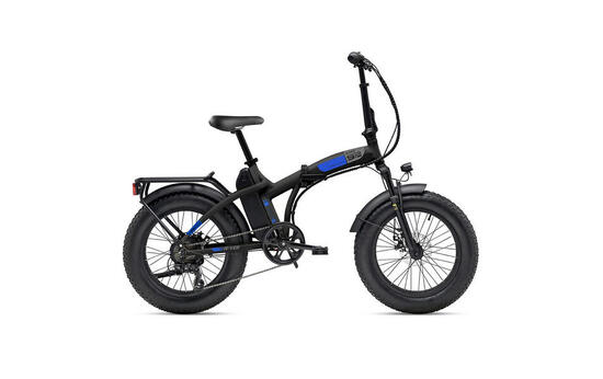 Elektrische compacte fiets / vouwfiets N-VER FOLDING 9.2. 20 inch, zwart-blauw