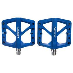 Paire de pédales plates Neatt Nylon Composite 5 picots Bleu