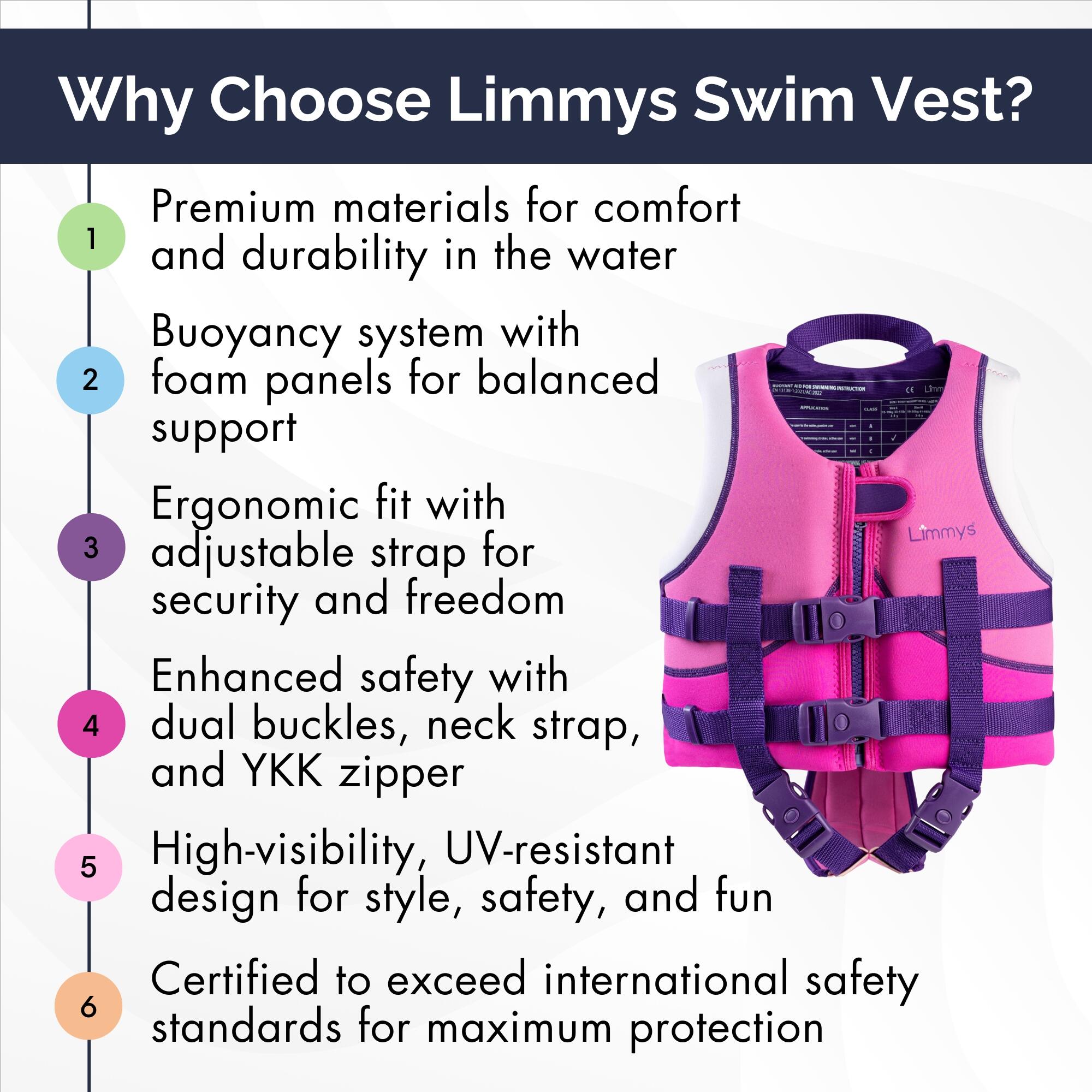 Limmys Premium neopreen zwemvest kinderen 4/8