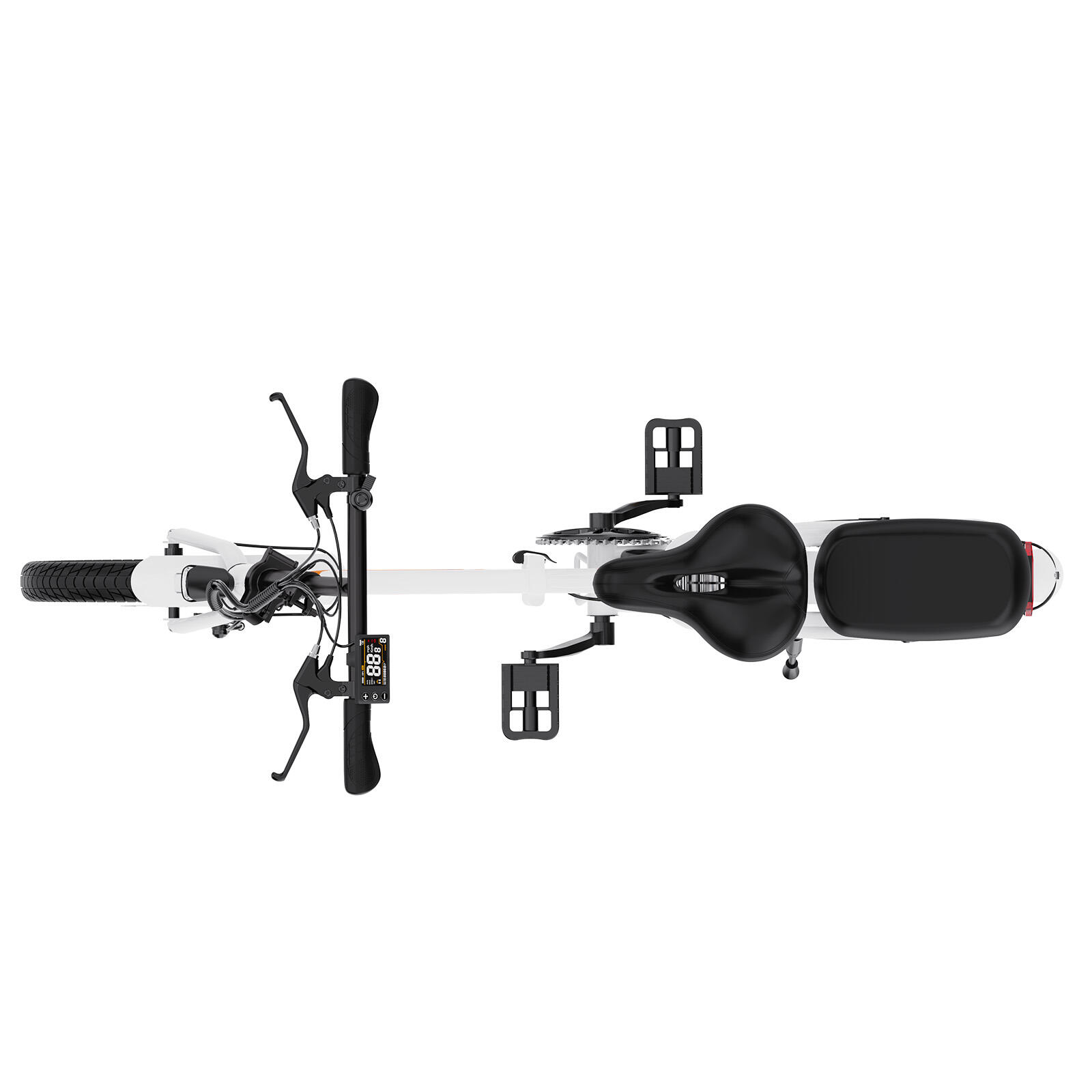 Bici Elettrica Pieghevole 250W Compatta e Leggera – EVERCROSS EK5 Bianca 7/8
