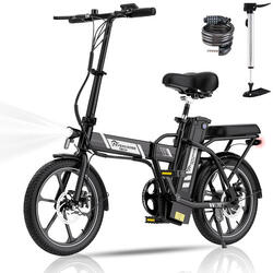 Vélo Électrique Pliable 250W Compact et Léger – EVERCROSS EK5 Noir