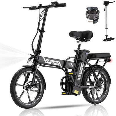 Faltbares Elektrofahrrad 250W – kompakt und leicht – EVERCROSS EK5 Schwarz