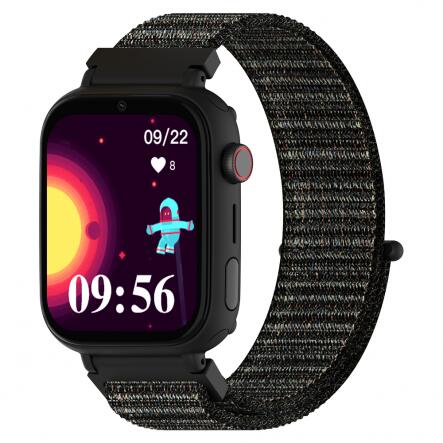 DCU TECNOLOGIC Reloj Inteligente KIDS PRO GPS & videollamadas negro/correa tela negra