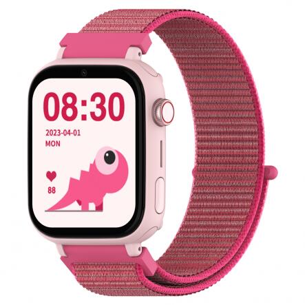 DCU TECNOLOGIC Reloj Inteligente KIDS PRO GPS & videollamadas negro/correa tela rosa