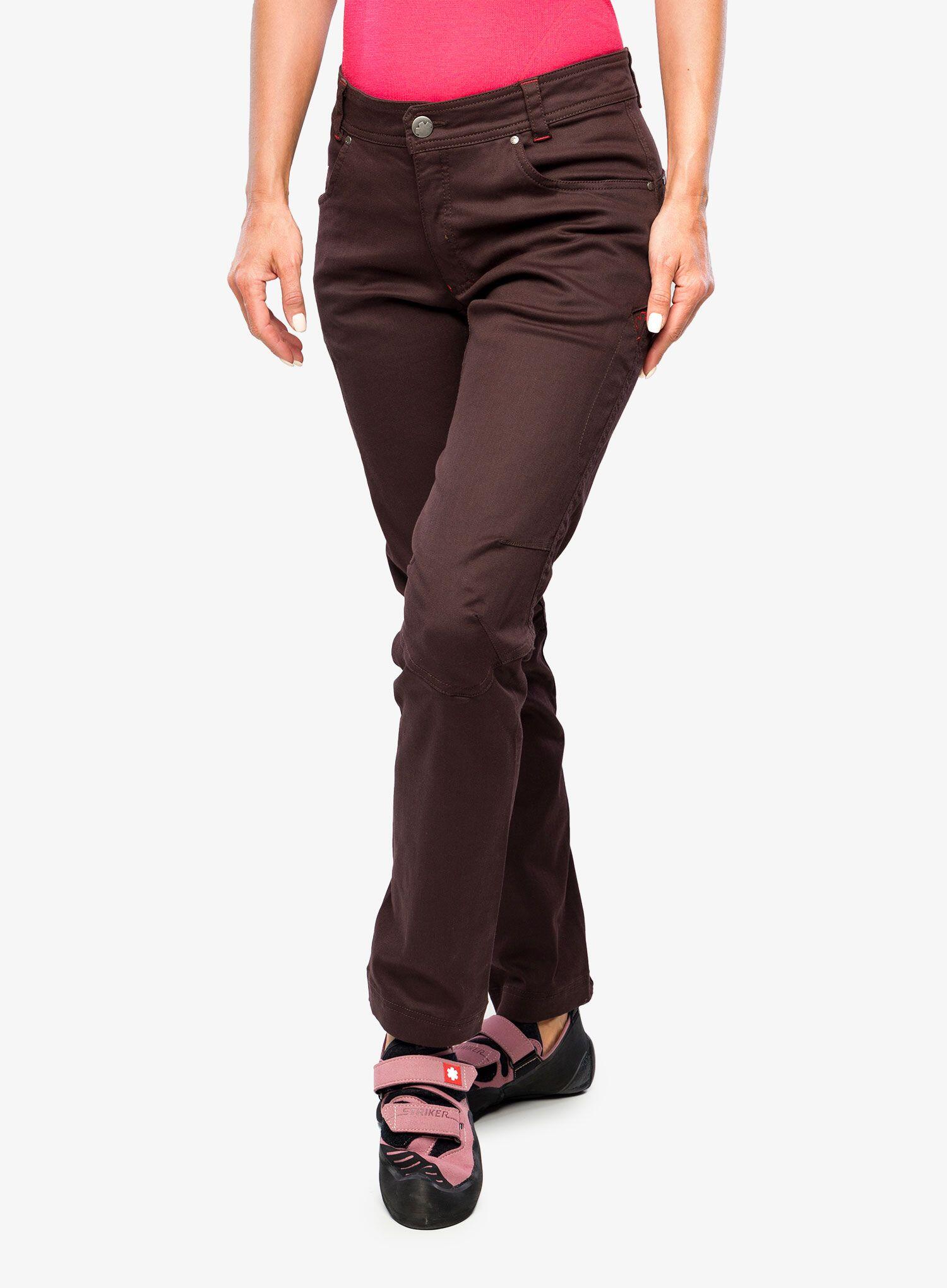 Pantalon homme Ocún Cronos brun ergonomique extensible 69% coton poche cuisse 2/7