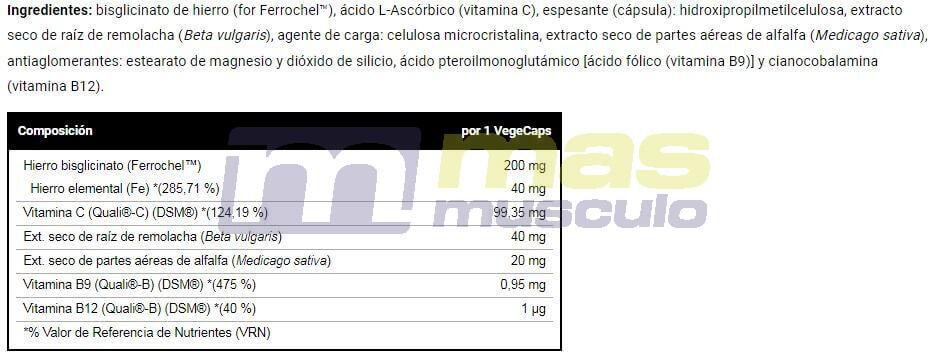 VitOBest Hierro Complex 60 Cápsulas 4/4