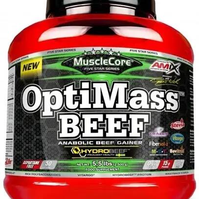 OptiMass Beef - 2.5Kg Chocolate and coconut Amix Muscle Core