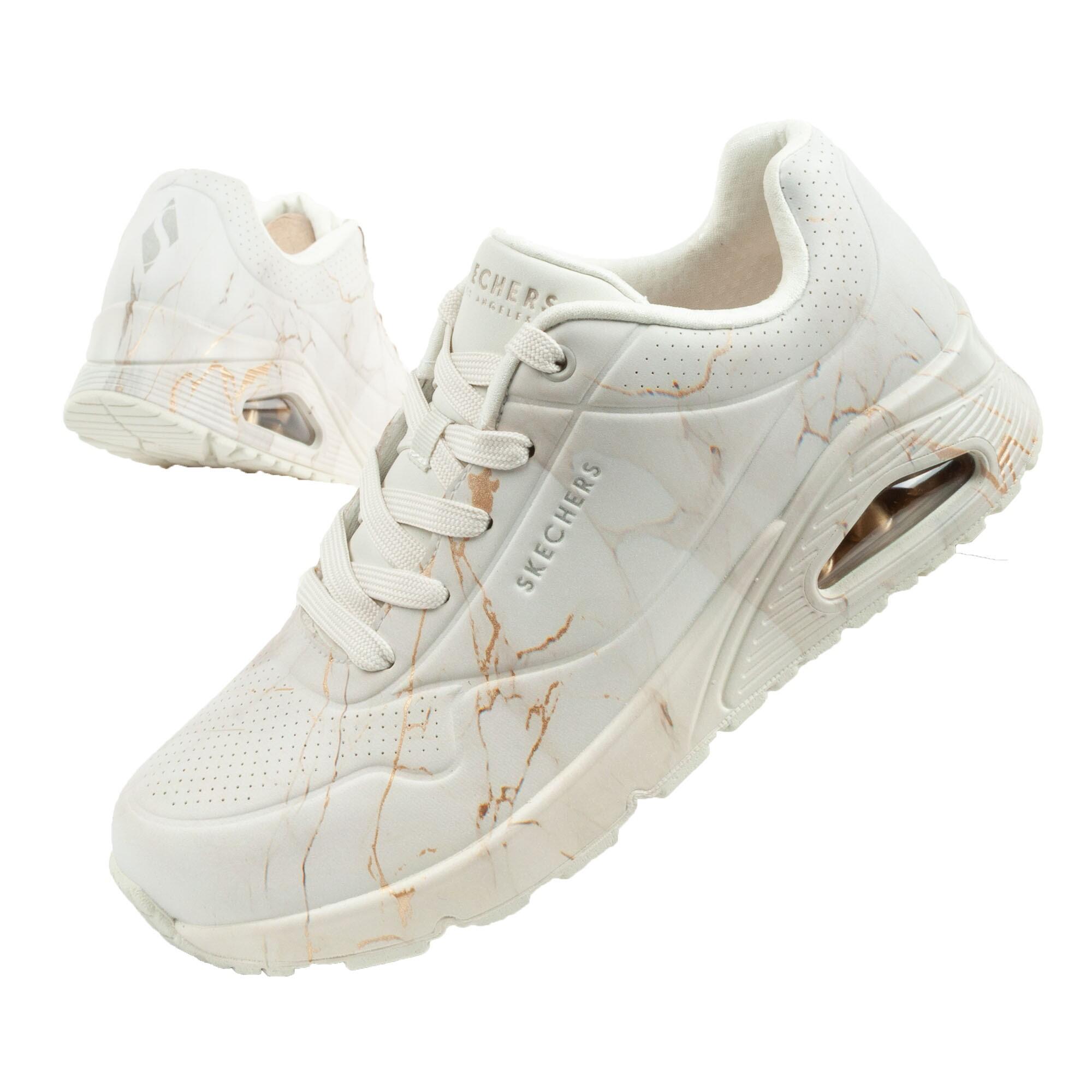Skechers Uno - Marbel Marvel Trainers-Off White 1/7