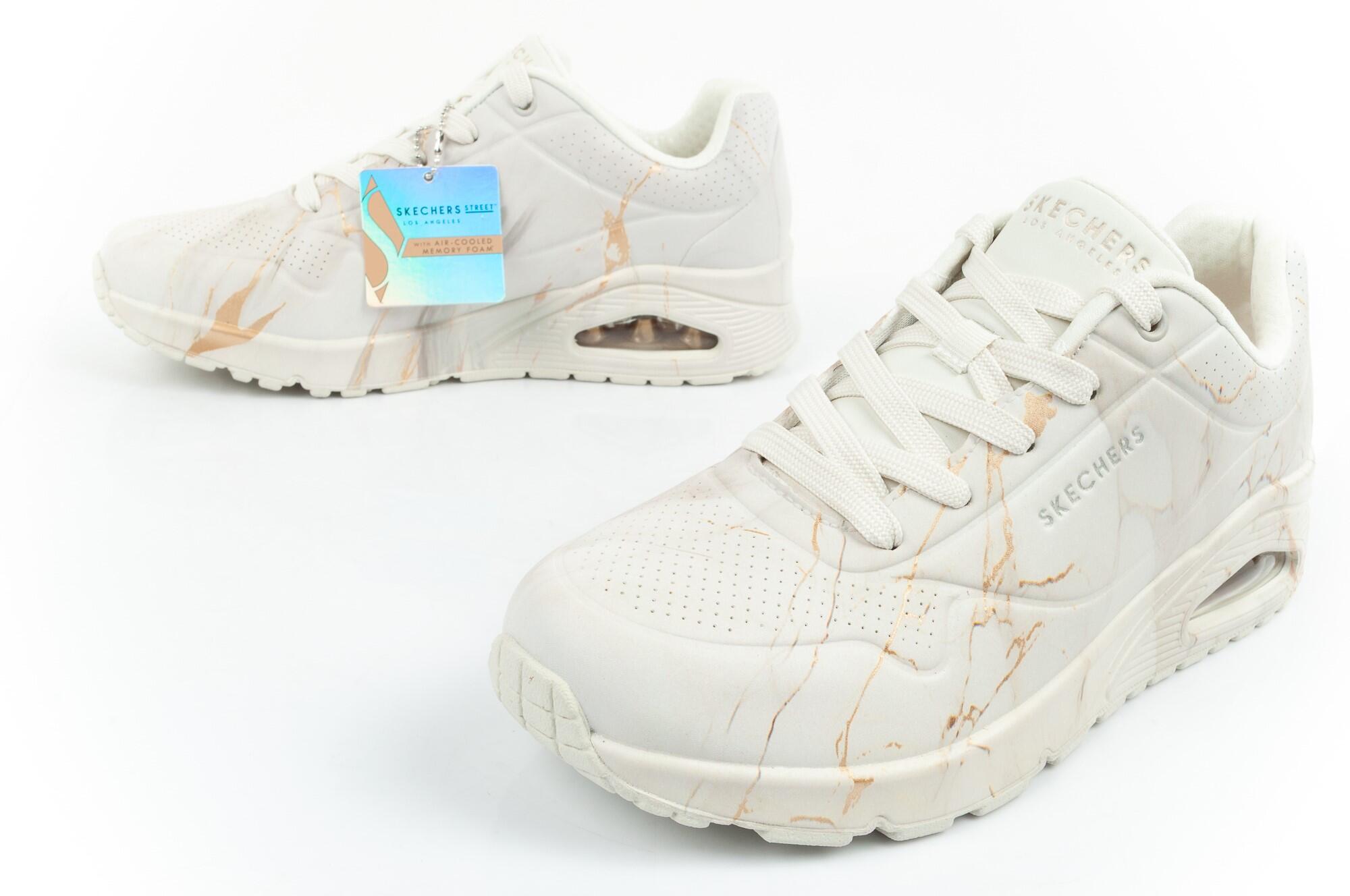 Skechers Uno - Marbel Marvel Trainers-Off White 6/7