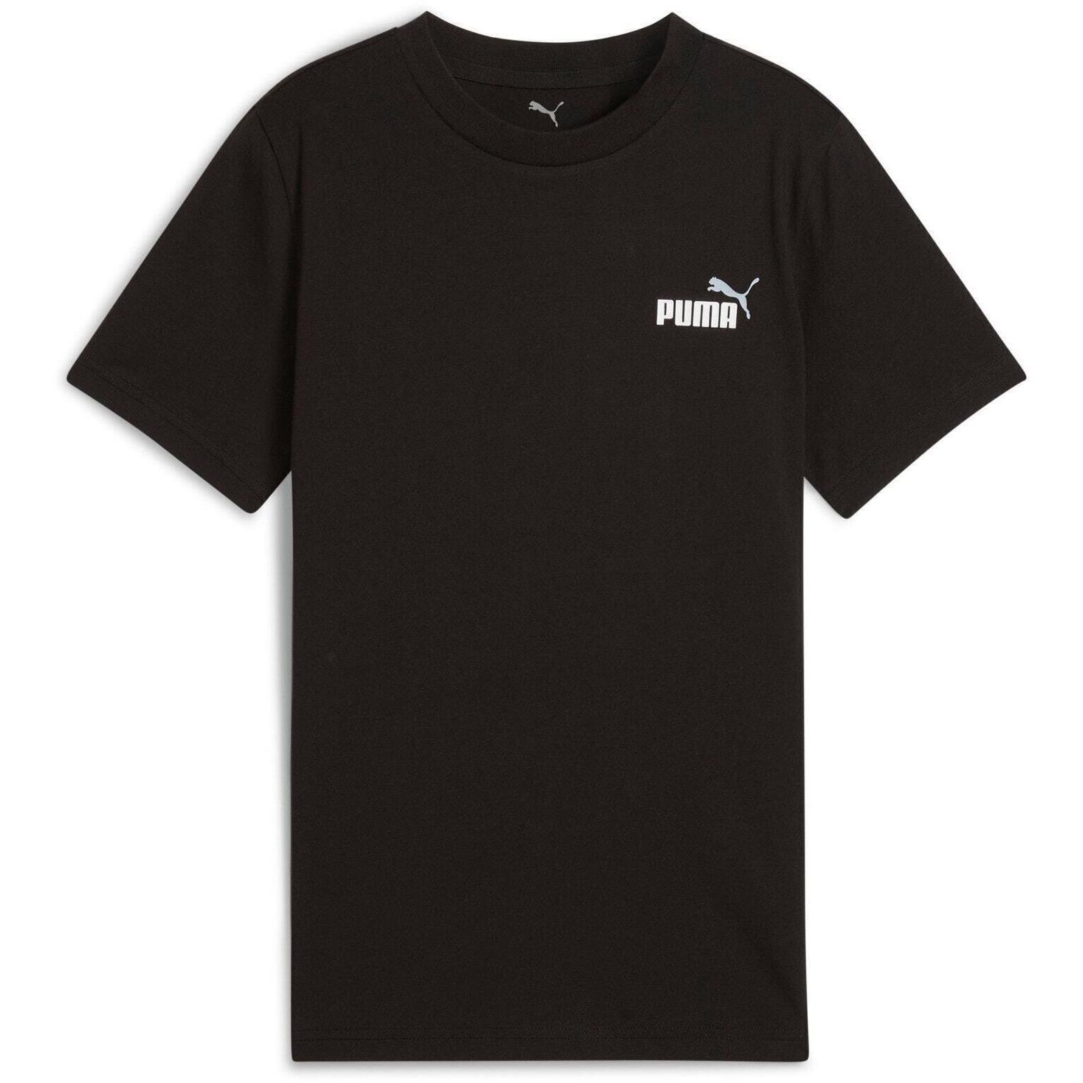 Tricou copii Puma Ess 2 Color Small No. 1 Logo Tee B, Negru