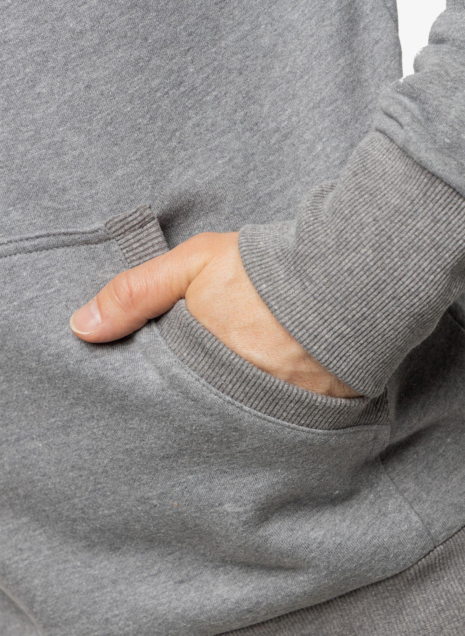 Hoodie Ocún Homme gris paloma 80% coton 20% polyester capuche poche kangourou 7/7