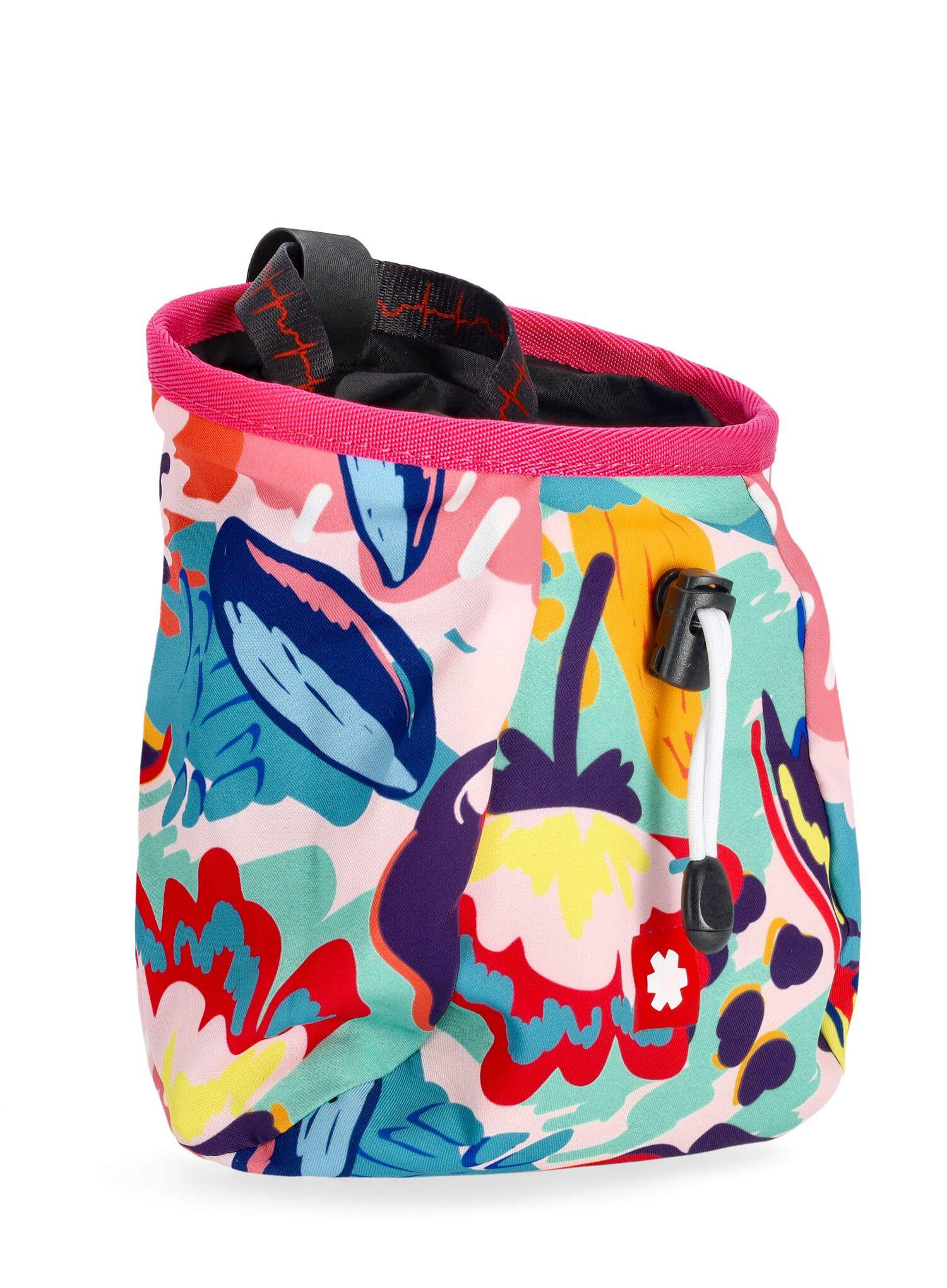 Ocún Lucky Magnesiumbeutel Polyester Blumenmuster Kordelzug Bürstenhalter 4/7