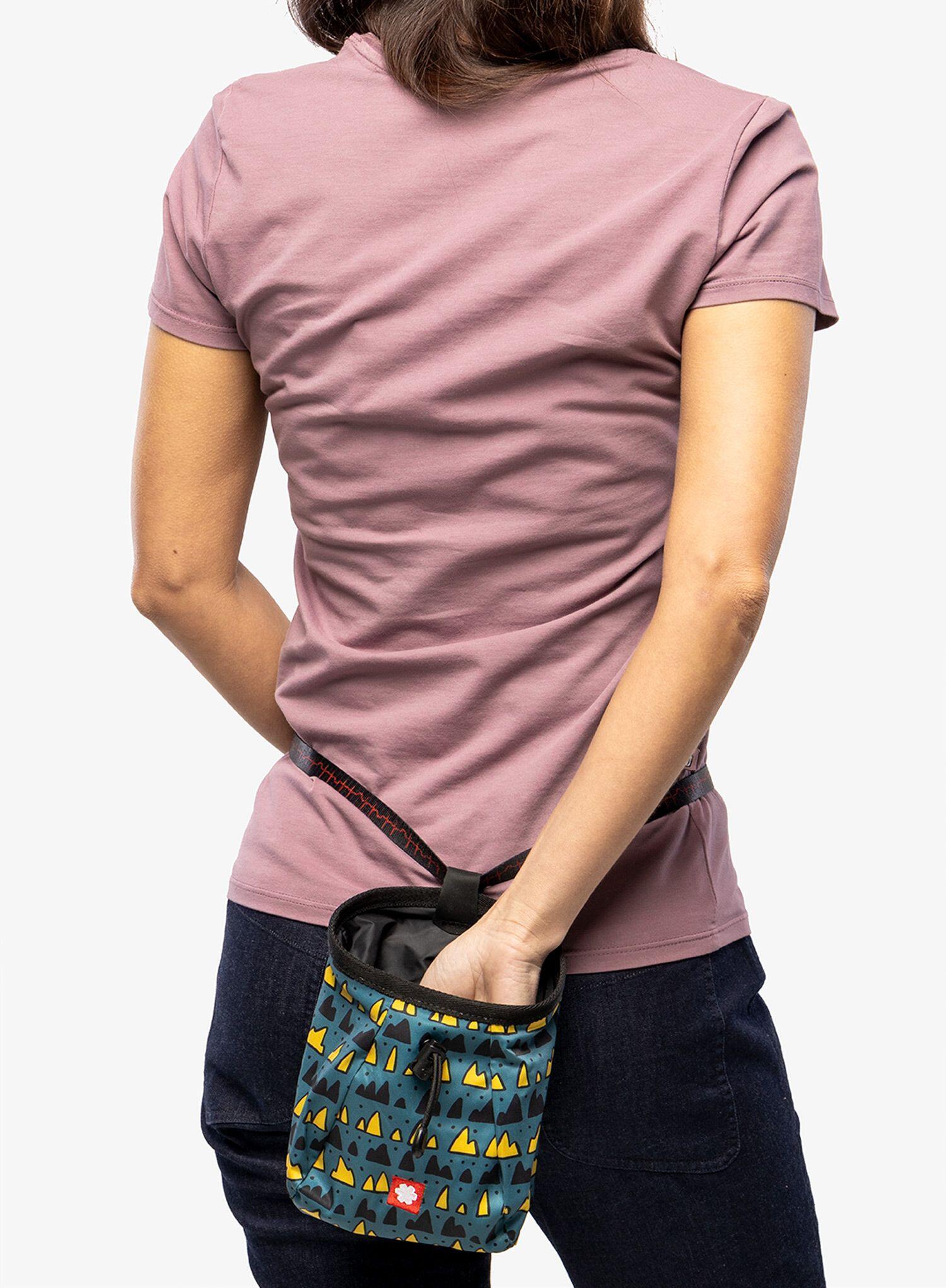 Ocún Lucky vert mont sac magnésie, polyester durable, ceinture réglable 4/7