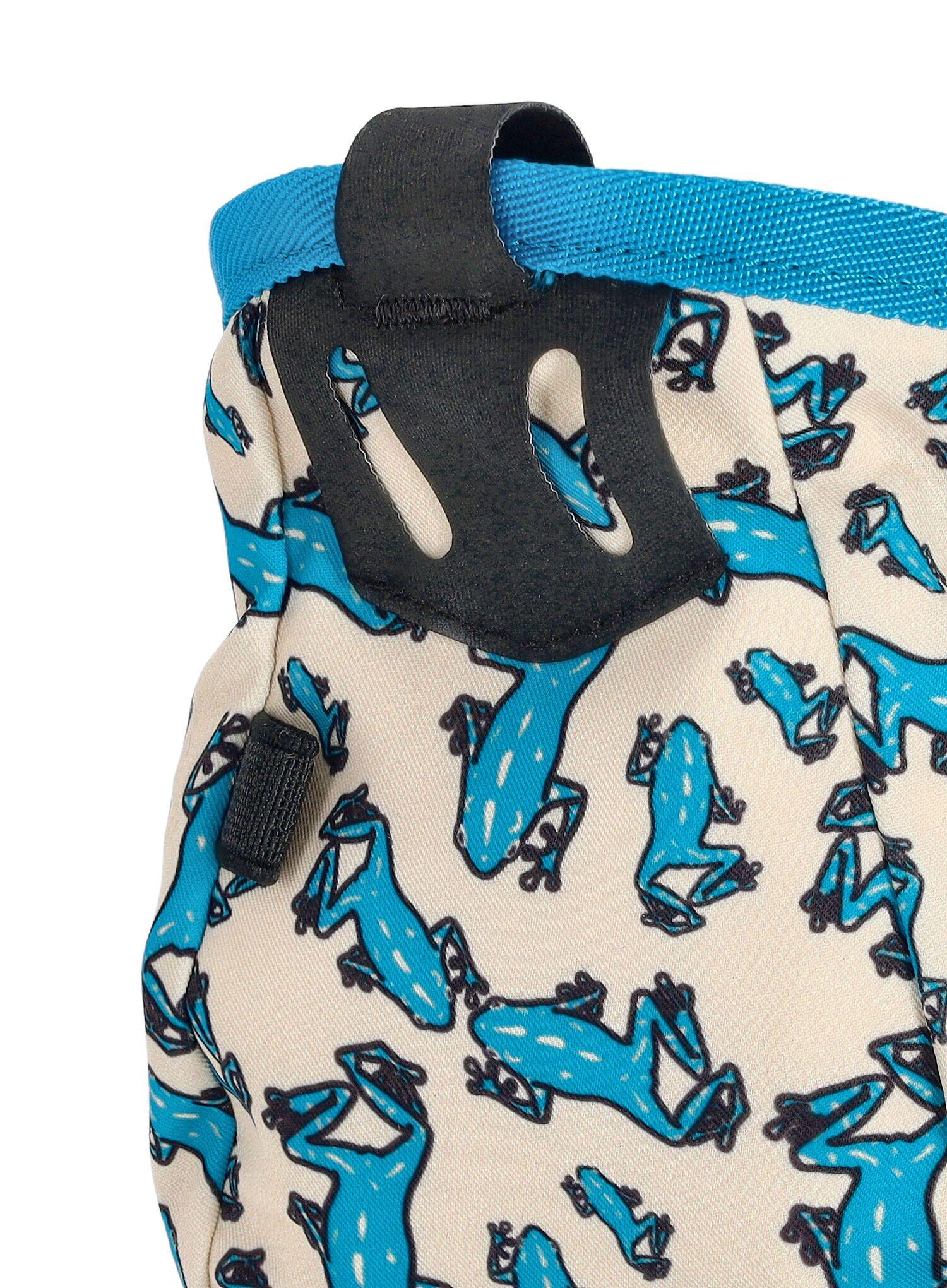 Sac à magnésie Ocún Lucky Kid bleu avec ceinture et porte-brosse 5/7