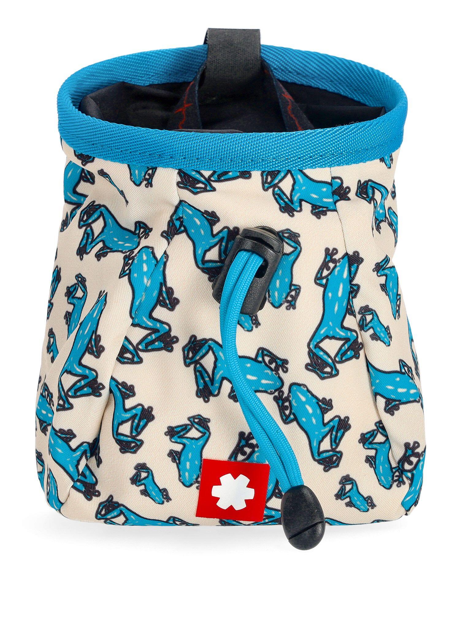 Sac à magnésie Ocún Lucky Kid bleu avec ceinture et porte-brosse 7/7