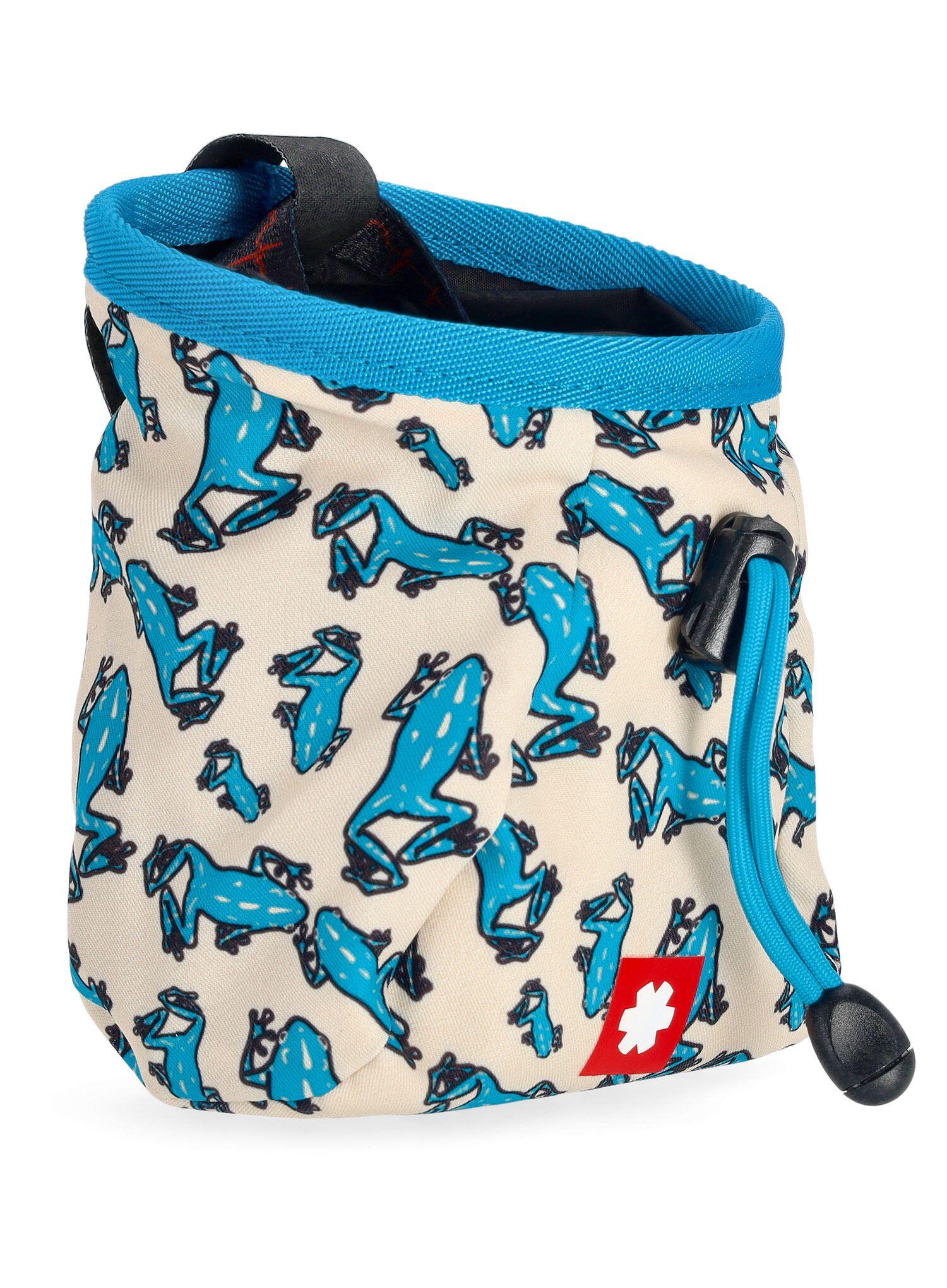 Sac à magnésie Ocún Lucky Kid bleu avec ceinture et porte-brosse 3/7