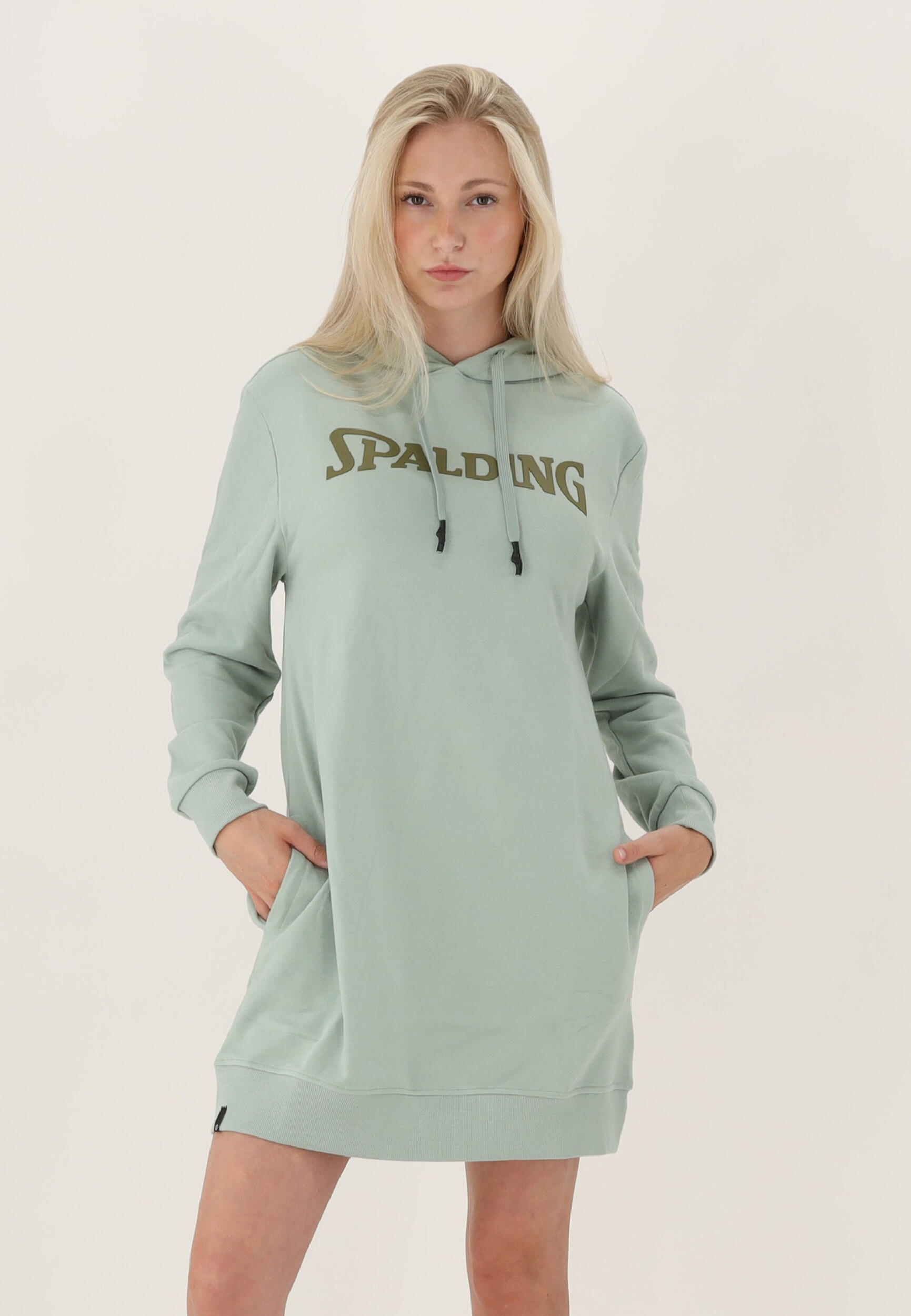ROBE A CAPUCHE DE BASKET FEMME light green-khaki Spalding 4/5