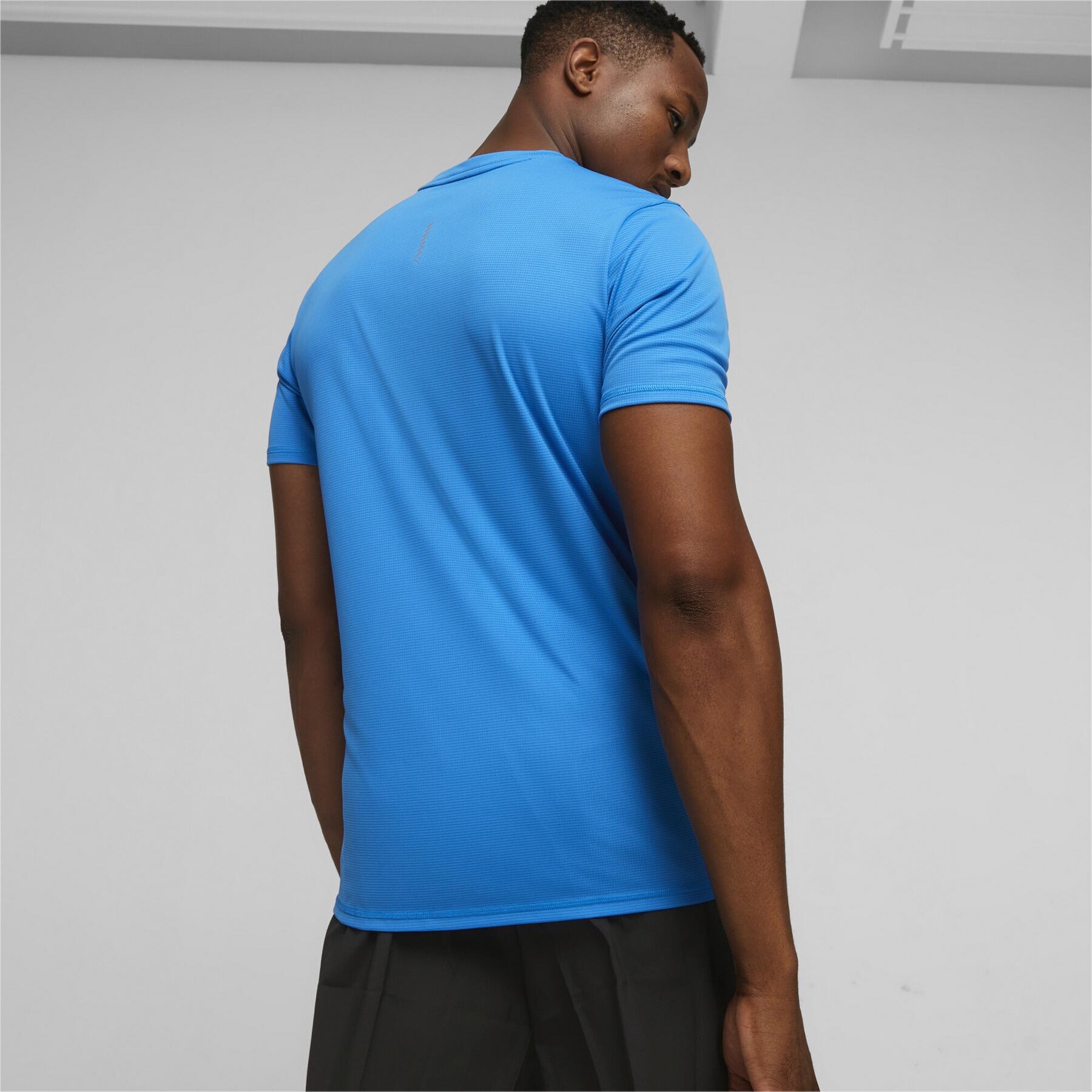 Maglia a Maniche Corte Uomo Puma Run Favorite Ss Blu cielo 7/7