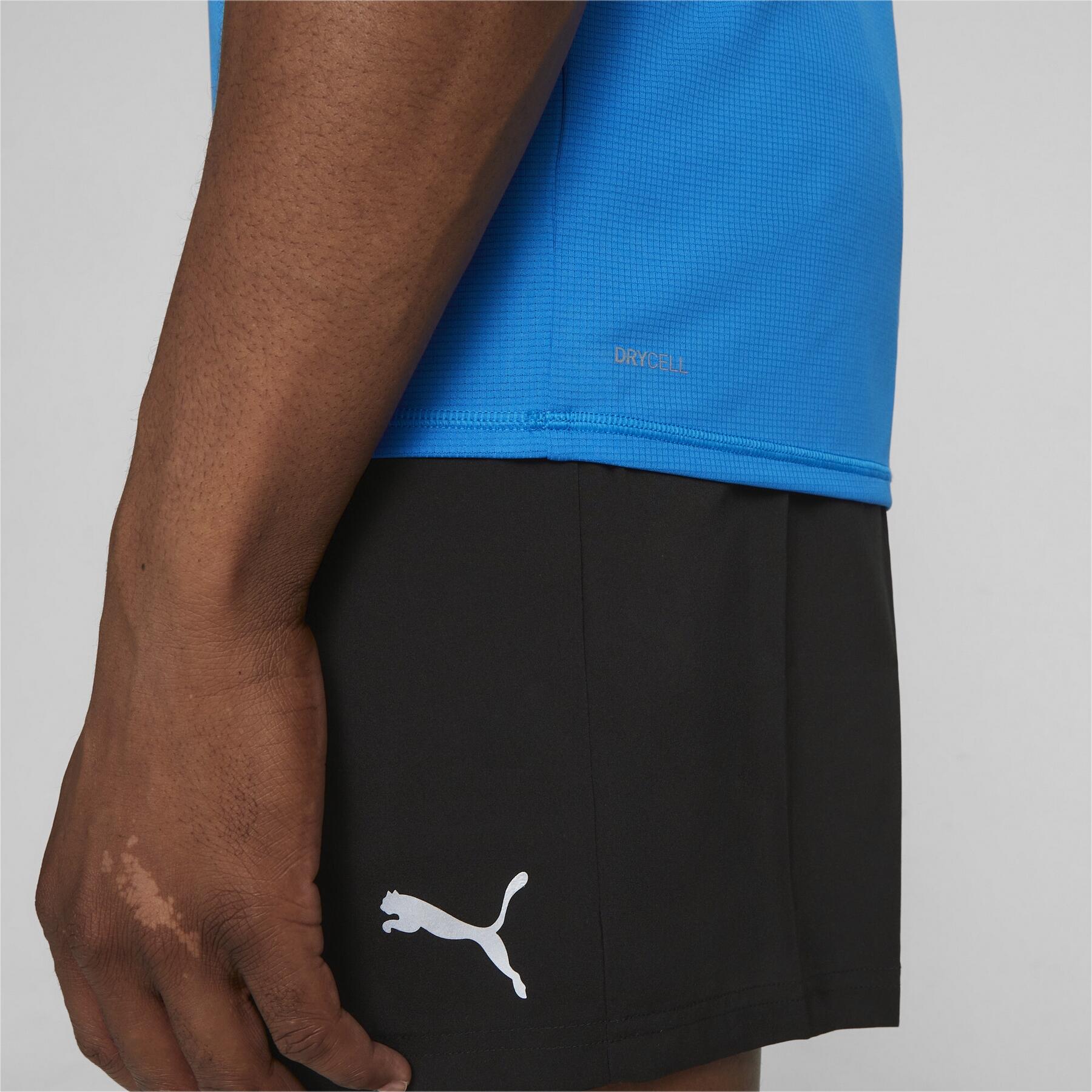Maglia a Maniche Corte Uomo Puma Run Favorite Ss Blu cielo 6/7