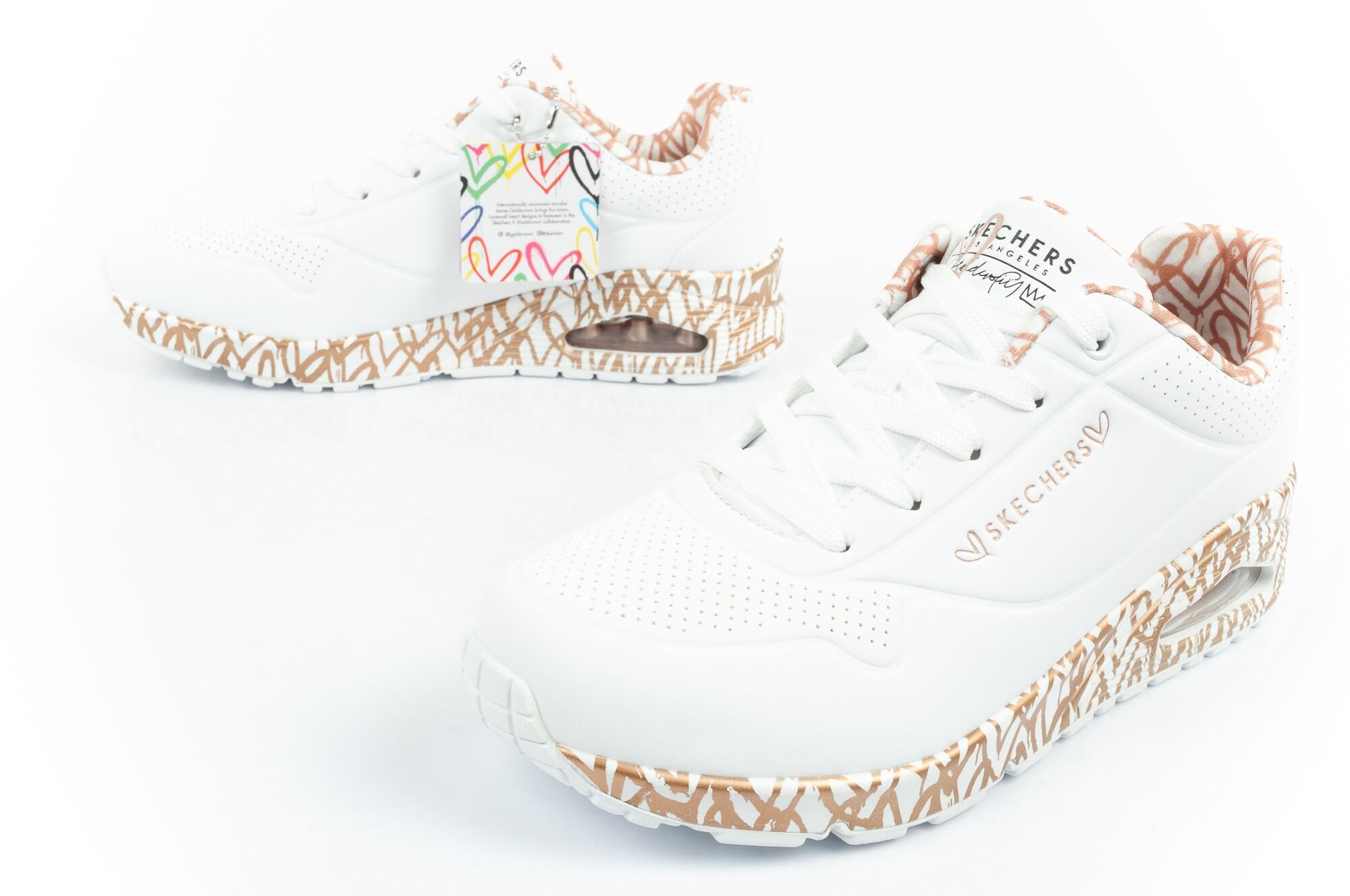 Sapatilhas Skechers Mulher x JGoldcrown: Uno - Loving love Brancas 6/7