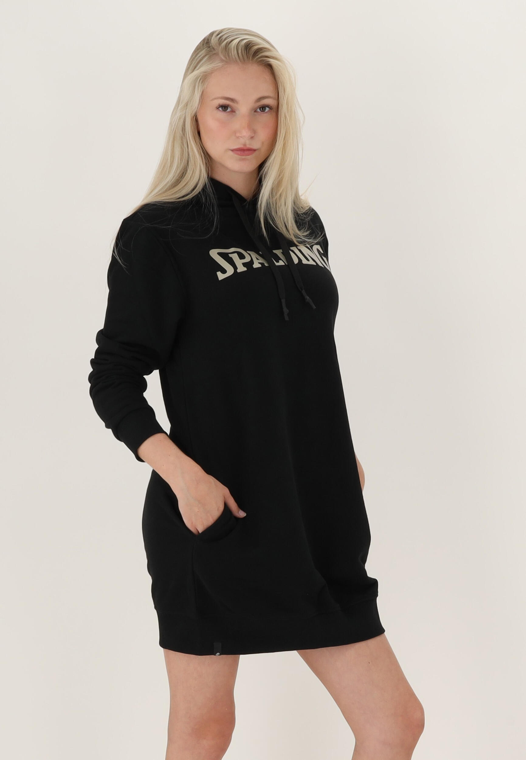 ROBE A CAPUCHE DE BASKET FEMME black-beige Spalding 4/5