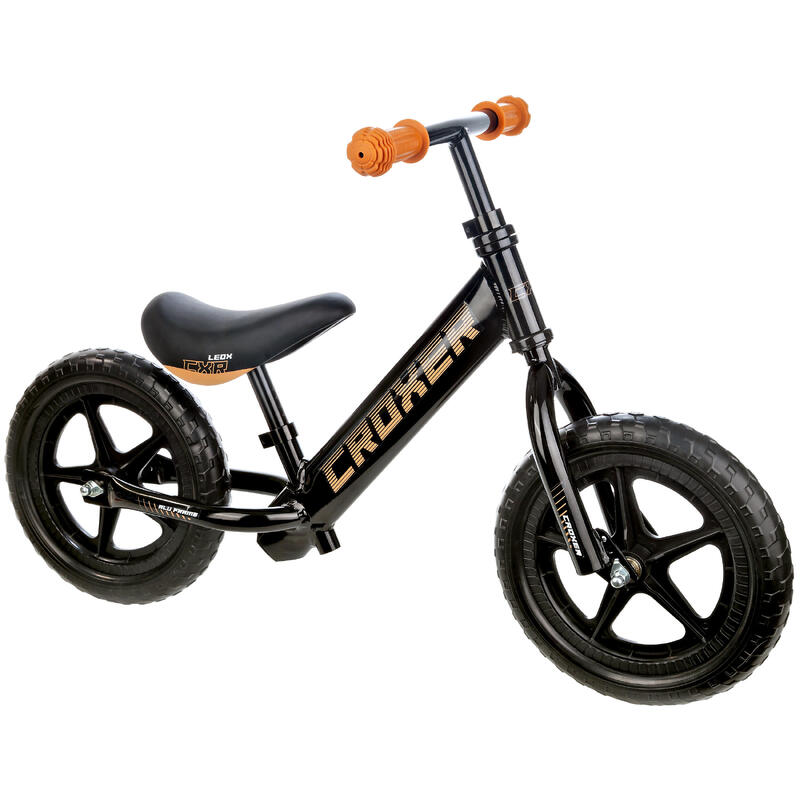 Bicicleta fara pedale Balance Bike CROXER Leox, Negru/Maro, Copii